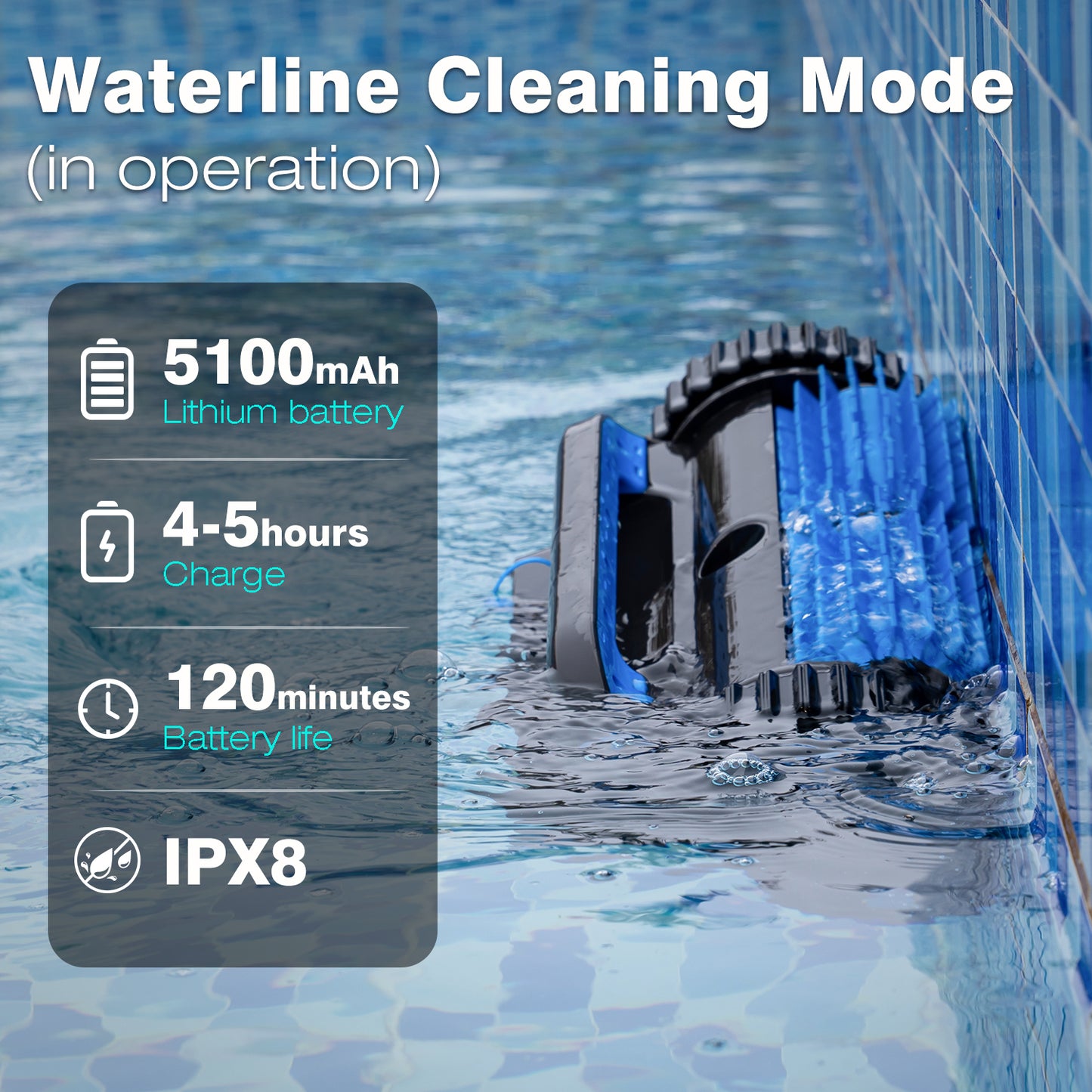 EVERCROSS BOT U8 Cordless Robotic Pool Cleaner