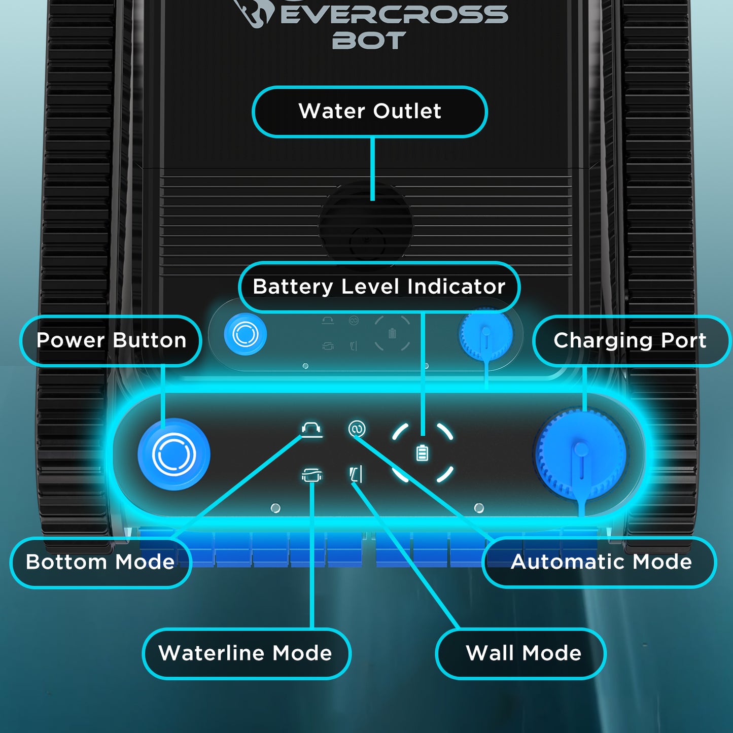 EVERCROSS BOT U8 Cordless Robotic Pool Cleaner with APP