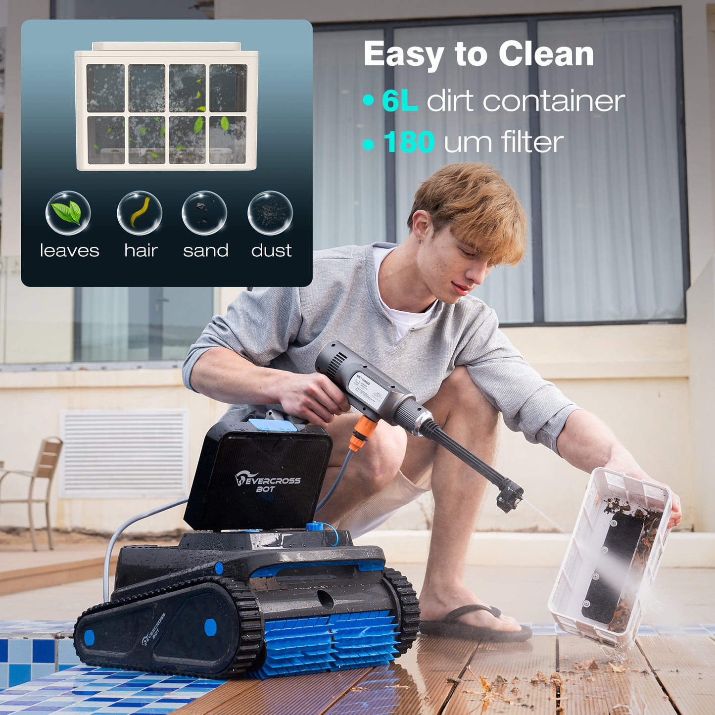 EVERCROSS BOT U8 Cordless Robotic Pool Cleaner