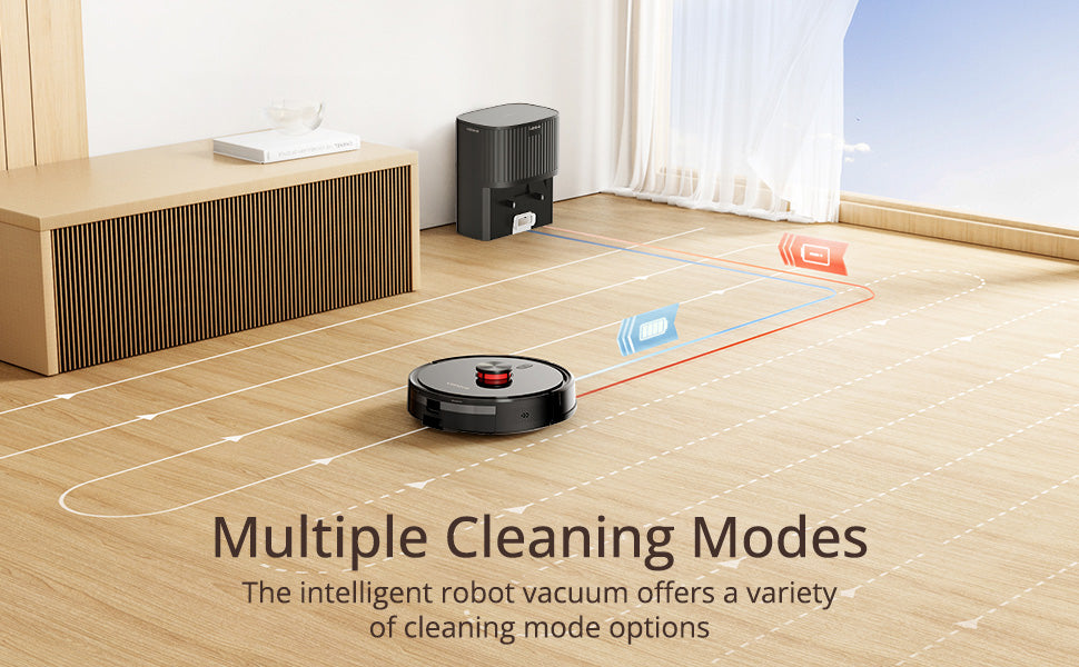 VONKO S6 Pro Robot Vacuum and Mop, 8000Pa Suction Power, LiDAR Navigation Self-Emptying Station, 4-in-1 Cleaning, 180-Minute Runtime, App Controlled