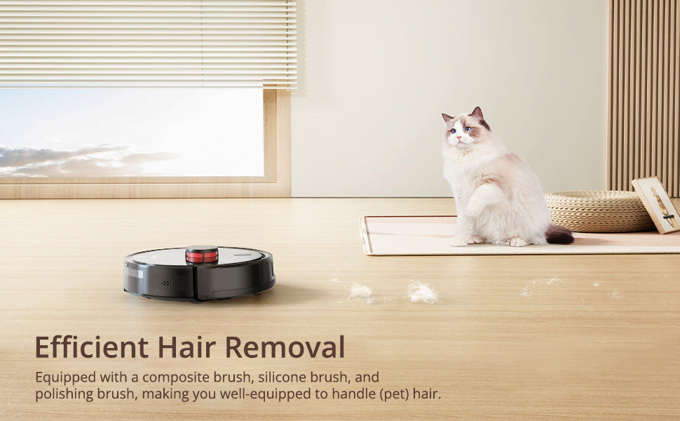 VONKO S6 Pro Robot Vacuum and Mop, 8000Pa Suction Power, LiDAR Navigation Self-Emptying Station, 4-in-1 Cleaning, 180-Minute Runtime, App Controlled