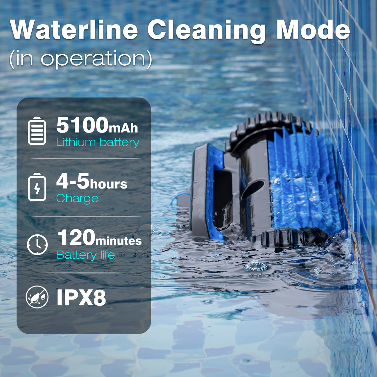 EVERCROSS BOT U8 Cordless Robotic Pool Cleaner with APP
