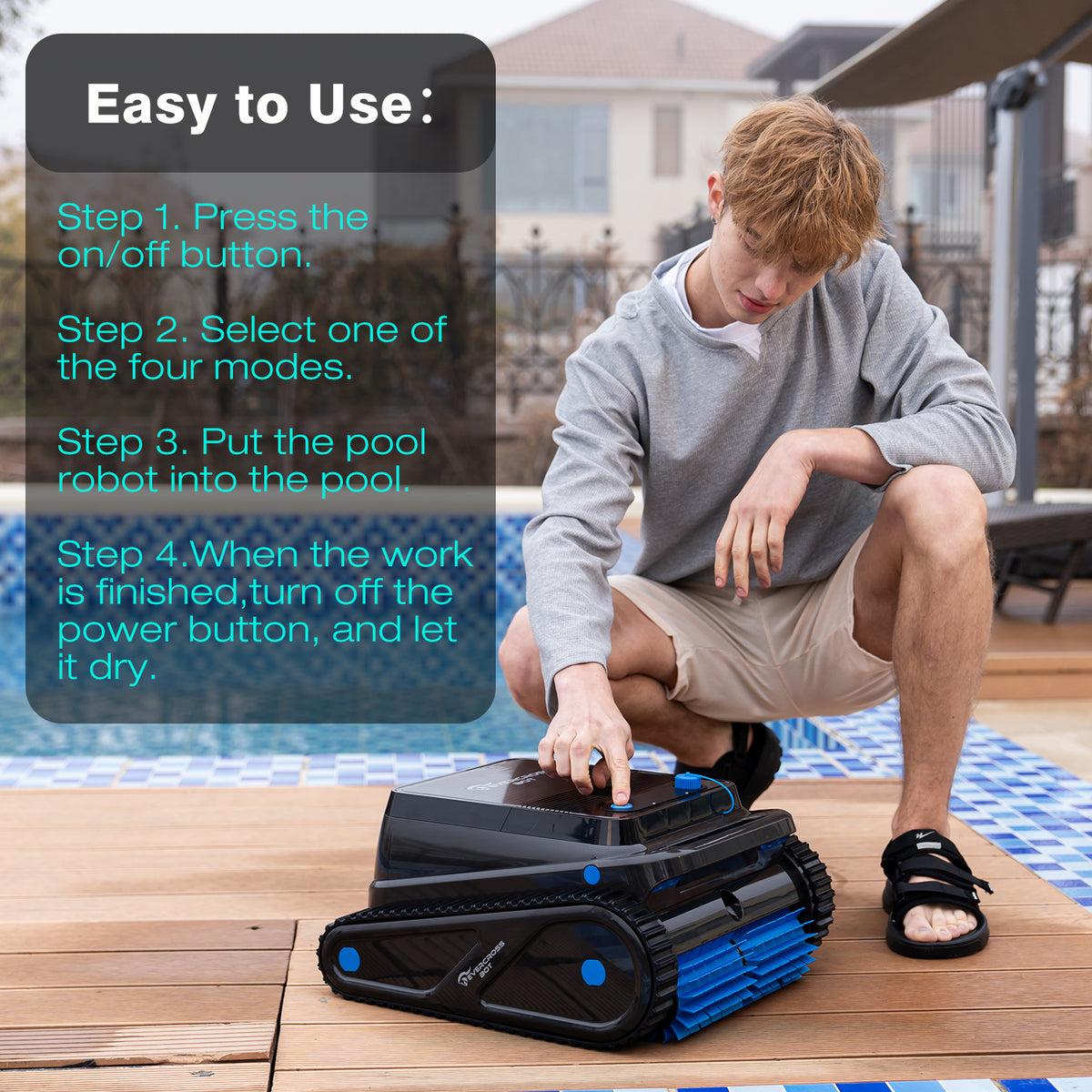 EVERCROSS BOT U8 Cordless Robotic Pool Cleaner with APP